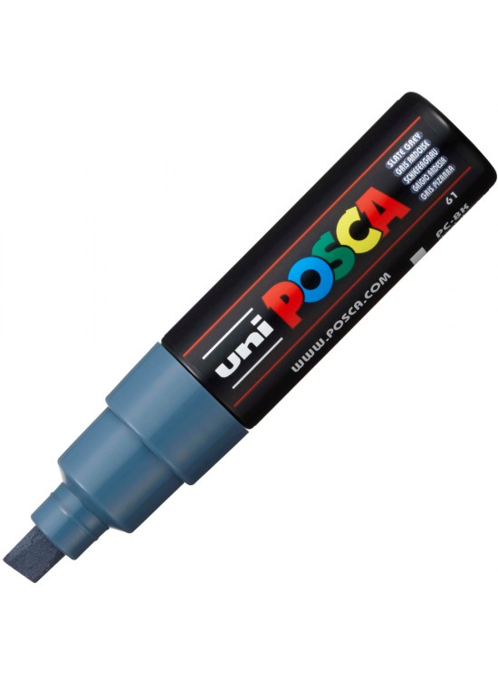 Uni-Ball Posca 8.0 Su Bazlı Boyama Markörü Kurşun Gri PC-8K (1 Adet)