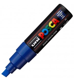 Uni-Ball Posca 8.0 Su Bazlı Poster Markörü Mavi PC-8K (1 Adet)
