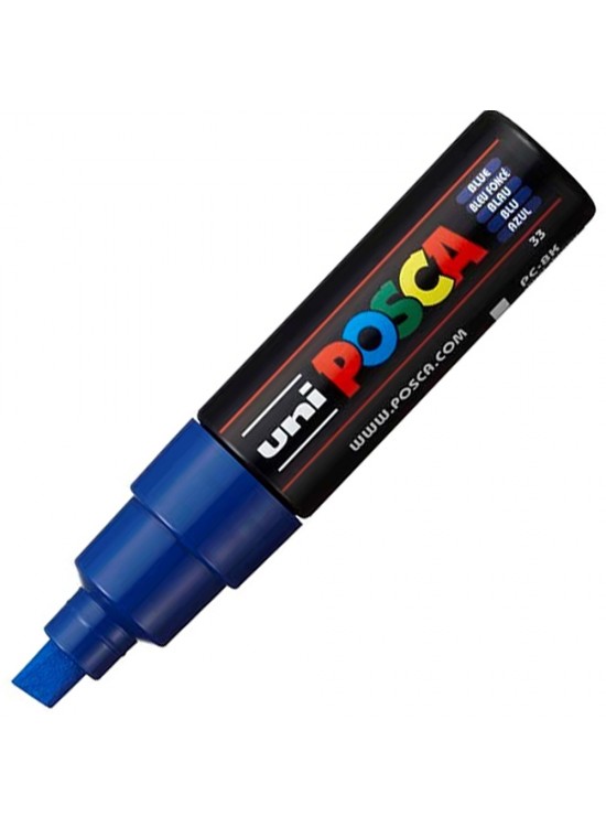 Uni-Ball Posca 8.0 Su Bazlı Poster Markörü Mavi PC-8K (1 Adet)