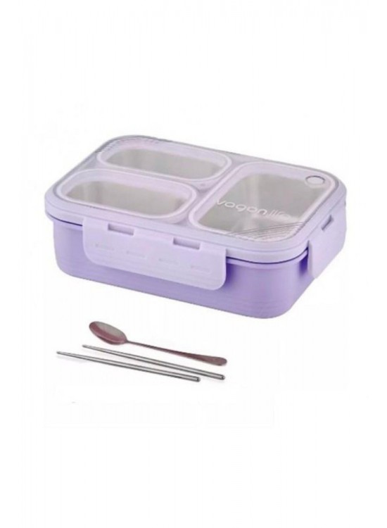 Vagonlife Beslenme Kutusu Lunch Box Paslanmaz Çelik 620 ML XC-7097