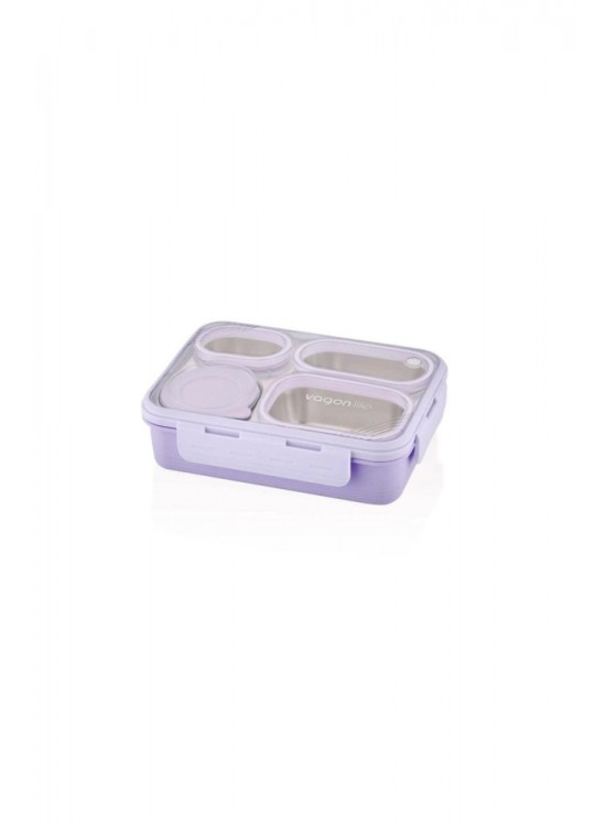 Vagonlife Beslenme Kutusu Lunch Box Paslanmaz Çelik 800 ML XC-7099