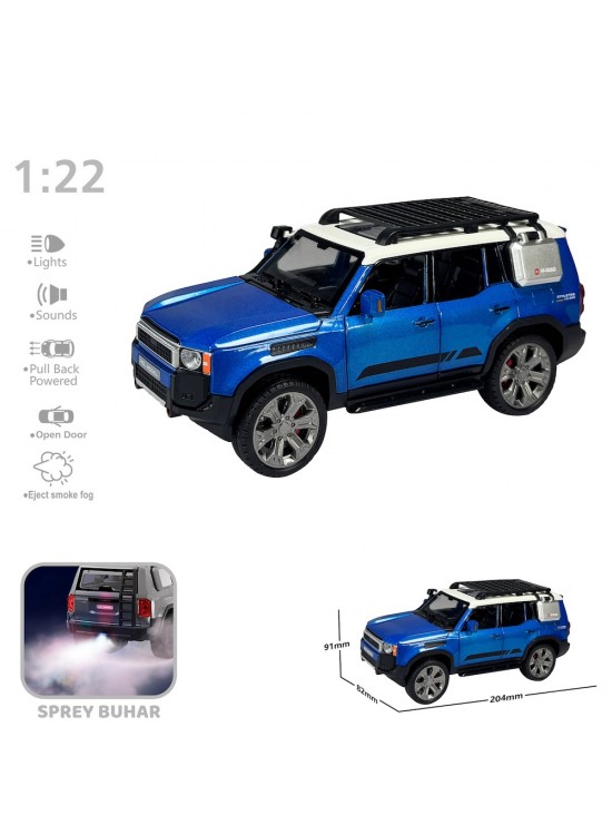Vardem Oyuncak Çek Bırak 1:22 Sesli Işıklı Buharlı Off-road Jeep VRD-HCL-522A