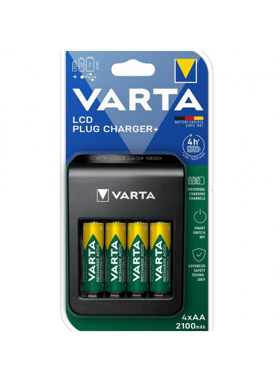 Varta Pil Şarj Aleti Şarjlı Lcd Plug Charger+ 57687