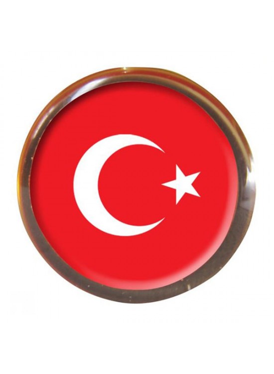 Vatan Rozet Türk Bayraklı Yuvarlak VT601 (1 Adet)