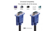 Vcom CG341AD-1.5 Mavi Konnektör Siyah 1.5MT Vga-M-Vga-M Kablo