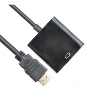 Vcom CG591-B-0.15 Siyah Hdmi Erkek To Vga Dişi Dönüştürücü