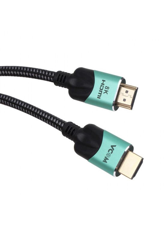 Vcom CG865-1.5 Siyah Gümüş 1.5MT 2.1V Hdmi-M-Hdmi-M Kablo