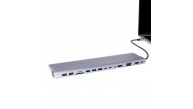 Vcom CU4703 Type-C To USB3.0-3+USB2.0-2+VGA+RJ45+SD+TF+Audio+HDMI+DP+USB-C DATA-2+USB-C Çoklayıcı