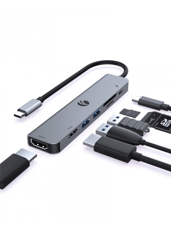 Vcom CUE39 Type-C To Hdmi(4K@60Hz)+Hdmi(1080P@60Hz)+Usb3.0+SD2.0+TF2.0+Pd 3.0 100W Çoklayıcı