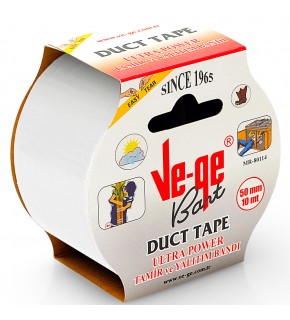 Vege Özel Amaçlı Bant Tamir ve Yalıtım Power Ducttape 50x10 Beyaz