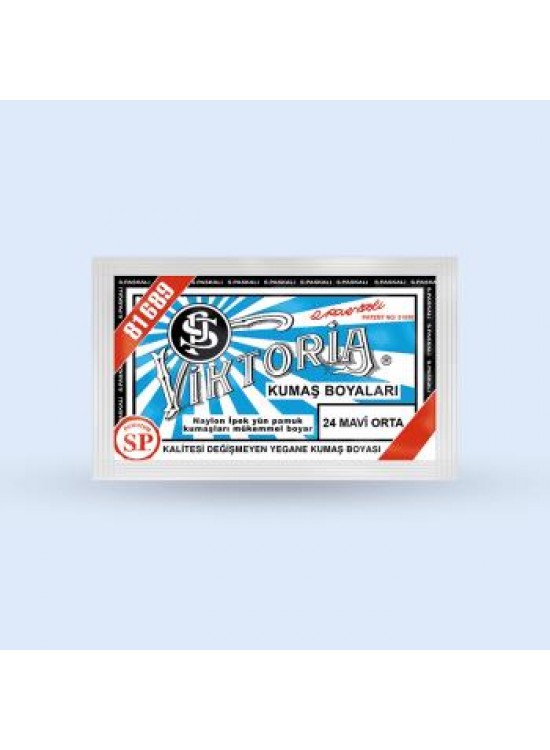 Victoria Toz Kumaş Boyası - 24 Mavi Orta 10 Gr