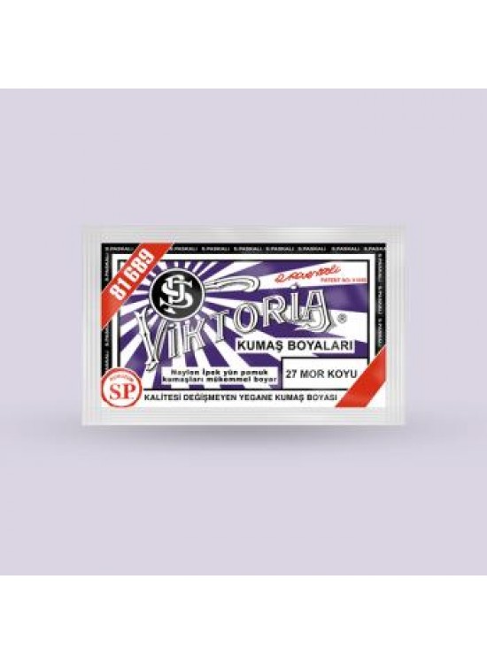 Victoria Toz Kumaş Boyası - 27 Mor Koyu 10 Gr