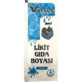 Visser Likit Gıda Boyası 12 Li Mavi