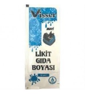 Visser Likit Gıda Boyası 12 Li Mavi