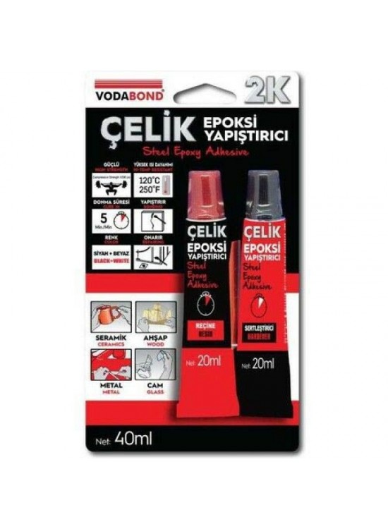Vodabond Epoksi Çelik Yapıştır 2k Rapit 40 Ml 0363