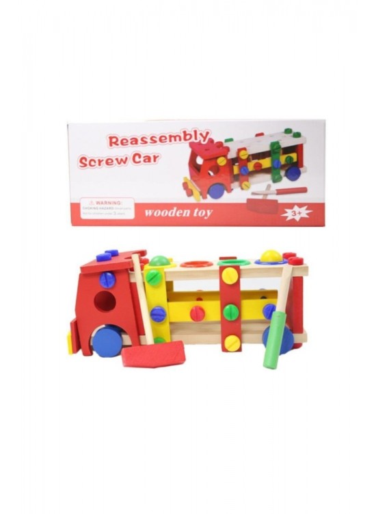 Wooden Toy Ahşap Kamyon Sök-Tak PR-146