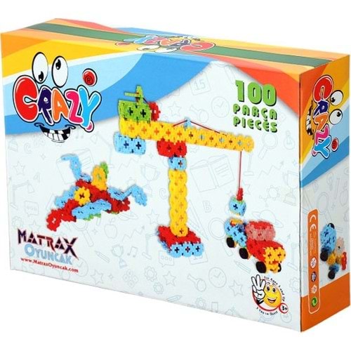 Matrax Oyuncak Crazy 100 Parça Blok Oyun